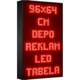 Depo Tabela Reklam Kırmızı Kayan Yazı LED Tabela 96 x 64 cm Tek Taraflı