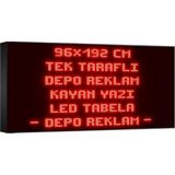 Depo Tabela Reklam Kırmızı Kayan Yazı LED Tabela 96X192 cm Tek Taraflı Depo Reklam Tabela Depo Tabela Reklam - 96 x 192 cm