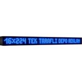 Depo Tabela Reklam Mavi Kayan Yazı LED Tabela 16 x 224 cm Tek Taraflı Depo Reklam Tabela