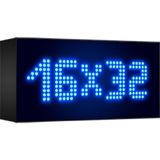 Depo Tabela Reklam Mavi Kayan Yazı LED Tabela 16 x 32 cm Çift Taraflı