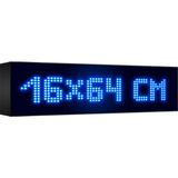 Depo Tabela Reklam Mavi Kayan Yazı LED Tabela 16 x 64 cm Çift Taraflı