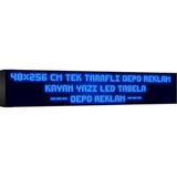 Depo Tabela Reklam Mavi Kayan Yazı LED Tabela 48 x 256 cm Tek Taraflı