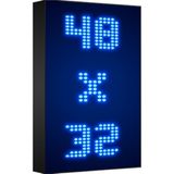 Depo Tabela Reklam Mavi Kayan Yazı LED Tabela 48 x 32 cm Çift Taraflı