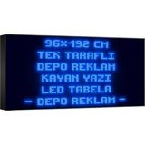 Depo Tabela Reklam Mavi Kayan Yazı LED Tabela 96 x 192CM Tek Taraflı Depo Reklam Tabela - 96 x 192 cm