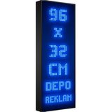 Depo Tabela Reklam Mavi Kayan Yazı LED Tabela 96 x 32 cm Tek Taraflı