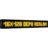 Depo Tabela Reklam Sarı Kayan Yazı LED Tabela 16 x 128CM Tek Taraflı Depo Reklam Tabela - 16 x 128 cm