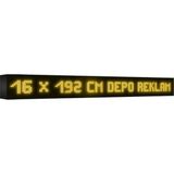 Depo Tabela Reklam Sarı Kayan Yazı LED Tabela 16 x 192 cm Tek Taraflı Depo Reklam Tabela