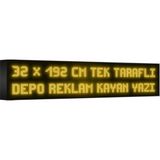 Depo Tabela Reklam Sarı Kayan Yazı LED Tabela 32 x 192CM Tek Taraflı Depo Reklam Tabela - 32 x 192 cm