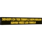 Depo Tabela Reklam Sarı Kayan Yazı LED Tabela 32 x 224 cm Tek Taraflı Depo Reklam Tabela