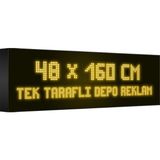 Depo Tabela Reklam Sarı Kayan Yazı LED Tabela 48 x 160CM Tek Taraflı Depo Reklam Tabela