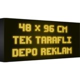 Depo Tabela Reklam Sarı Kayan Yazı LED Tabela 48 x 96CM Tek Taraflı Depo Reklam Tabela