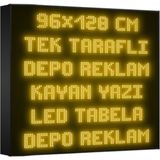 Depo Tabela Reklam Sarı Kayan Yazı LED Tabela 96 x 128 cm Tek Taraflı
