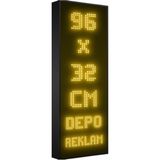 Depo Tabela Reklam Sarı Kayan Yazı LED Tabela 96 x 32 cm Tek Taraflı Depo Reklam Tabela