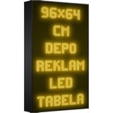 Depo Tabela Reklam Sarı Kayan Yazı LED Tabela 96 x 64CM Tek Taraflı Depo Reklam Tabela