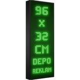 Depo Tabela Reklam Yeşil Kayan Yazı LED Tabela 96 x 32CM Tek Taraflı Depo Reklam Tabela - 96 x 32 cm