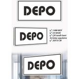 Depo Yazılı Beyaz Mdf Kapı Levhası