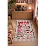 Depoba Blend Kahve Köşesi Şönil Halı Kaymaz Yıkanabilir Dekoratif Salon Mutfak Halısı 200x300 cm
