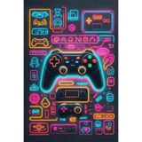 Depoba Caspect Şönil Oyuncu Odası Halısı Kaymaz Pamuk Tabanlı Yıkanabilir Antibakteriyel Gamer, Gaming Halısı 100x150