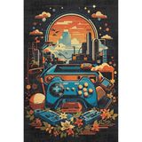 Depoba Conlos Kadife Oyuncu Odası Halısı Kaymaz Pamuk Tabanlı Yıkanabilir Antibakteriyel Gamer, Gaming Halısı 140x200