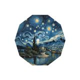 Depoba Gogh Şönil Oyuncu Odası Halısı Kaymaz Pamuk Tabanlı Yıkanabilir Asimetrik Gamer, Gaming Halısı 140x140