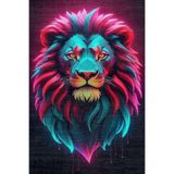 Depoba Lion Şönil Oyuncu Odası Halısı Kaymaz Pamuk Tabanlı Yıkanabilir Antibakteriyel Gamer, Gaming Halısı 100x150