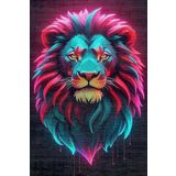 Depoba Lion Şönil Oyuncu Odası Halısı Kaymaz Pamuk Tabanlı Yıkanabilir Antibakteriyel Gamer, Gaming Halısı 200x300