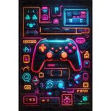 Depoba Penra Kadife Oyuncu Odası Halısı Kaymaz Pamuk Tabanlı Yıkanabilir Antibakteriyel Gamer, Gaming Halısı 160x230