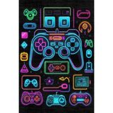 Depoba Space Şönil Oyuncu Odası Halısı Kaymaz Pamuk Tabanlı Yıkanabilir Antibakteriyel Gamer, Gaming Halısı 120x180