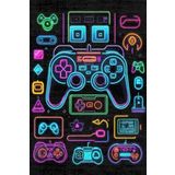 Depoba Space Şönil Oyuncu Odası Halısı Kaymaz Pamuk Tabanlı Yıkanabilir Antibakteriyel Gamer, Gaming Halısı 160x230
