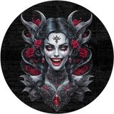 Depoba Wampe Kadife Oyuncu Odası Halısı Kaymaz Pamuk Tabanlı Yıkanabilir Antibakteriyel Yuvarlak Gamer, Gaming Halısı 100x100