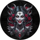 Depoba Wampe Kadife Oyuncu Odası Halısı Kaymaz Pamuk Tabanlı Yıkanabilir Antibakteriyel Yuvarlak Gamer, Gaming Halısı 120x120