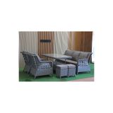 DEPODUNYA Rattan Bahçe Mobilyası Bahçe Takımı Oturma Grubu 3'lü - 7 Kişilik Bahçe Takımı