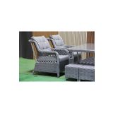 DEPODUNYA Rattan Puflu Bahçe Balkon Takımı 3 1 1 Rattan Bahçe Mobilyası Bahçe Takımı Oturma Grubu
