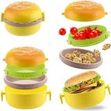 Depokon Hamburger Desenli Beslenme / Saklama Kabı