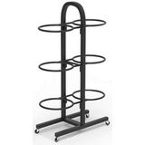 Depolama rafı, Yoga Topu Depolama Rafı - Hareketli Çift Taraflı Stand, Ev Spor Salonu ve Fitness için 6 Katmanlı Rolling Organizer Arabası, Yerden Tasarruflu Tasarım