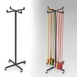 Depolama Standı, Hula Hoop Standı, 80 120 cm Atlama Halatı Depolama Rafı, Metal Mobil Hula Hoop Tutucu Standı, Ev Spor Salonu Ofisi için Hula Hoop Organizatör Arabası, Yerden Tasarruflu Hula Hoop