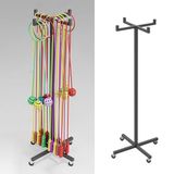 Depolama Standı, Hula Hoop Standı, Demir Hula Hoops Organizatör Stand Tutucu, Zemin Ayakta Atlama Halatı Asılı Raf Hula Halka Depolama Rafı, 31/47 inç Uzun Hula Hoops Toplu Arabası Tutucular