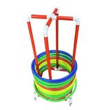 Depolama Standı, Hula Hoop Standı, Tekerlekli Ekipman Hula Hoop Depolama Rafı, PVC Spor Salonu Çemberleri Tutucu Standı, Ortaokul PE Sınıfları için Stand Up Hoola Teşhir Arabası (35 cm/13,7 inç)