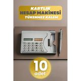 Depolife 10 Adet Taşınabilir Hesap Makinesi Güneş Enerjili Kartvizitlik Tükenmez Kalem Cep Tipi Calculator