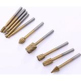 Depolife 10 Parça 3 mm Hss Titanyum Ahşap Için Freze Uç Seti Dremel Benzeri Gravür Makinası