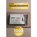Depolife 1000 Adet Taşınabilir Hesap Makinesi Güneş Enerjili Kartvizitlik Tükenmez Kalem Cep Tipi Calculator