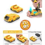 Depolife 12 Volt Şarjlı Matkap İçin Yedek Batarya Üniversal (3x18650) Pil 2000 mAh 2'li Set