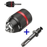 Depolife 13mm Metal Kilitlemeli Agır Hizmet Matkap Kırıcı Mandreni 1/2" girişli Anahtarsız otomatik Kilit Mandren SDS plus Adaptörlü