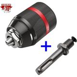 Depolife 13mm Metal Kilitlemeli Agır Hizmet Matkap Mandreni 1/2" Anahtarsız otomatik Kilit SDS Plus Adaptörlü