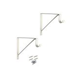 Depolife 25x25cm Metal Braket Raf Tutucu Fortmanto Demiri Askılık Borusu Takılabilir Duvar Montajlı 2 Adet