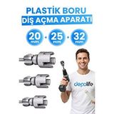 Depolife 3’ Lü Set 1/2 3/4 1 Inç Iç Dış Plastik Boru Diş Açma Seti Pvc Pafta Klavuz 20MM 25MM 32MM Pprc