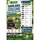 Depolife 35 Parça Bahçe Sera Hobi Bahçesi Tarla Saksı Sulama Nemlendirme Buharlama Sisleme Damlama Hortum Sistemi