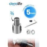 Depolife 5Mm Motor Mili Kaplin Vida Seti Okul Proje Ödev Hobi Uygulama 3/8Mm Mandren Adaptör