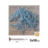 Depolife 5X50Mm Sunta Vidası Burgulu Yıldız Başlı Ahşap Vidası Seti 50 Adet