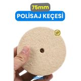 Depolife 75mm Mücevher Metal Altın Gümüş Parlatma Polisaj Keçesi Yün Keçe Seramik Mermer Plastik Bakalit